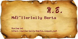 Müllerleily Berta névjegykártya